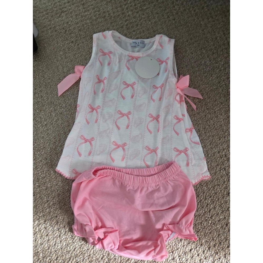 Abby and Evie baby girl set 12 mos